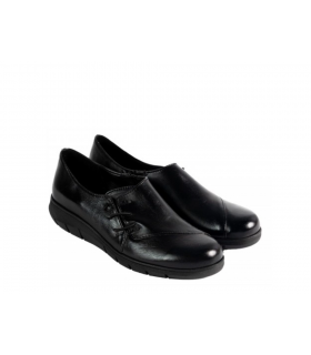 Γυναικείο παπούτσι μαύρο δερμάτινο